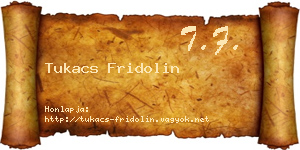 Tukacs Fridolin névjegykártya